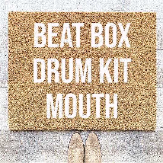 Beatbox Drum Kit Mouth Funny Drummer Hiphop Coir Doormats