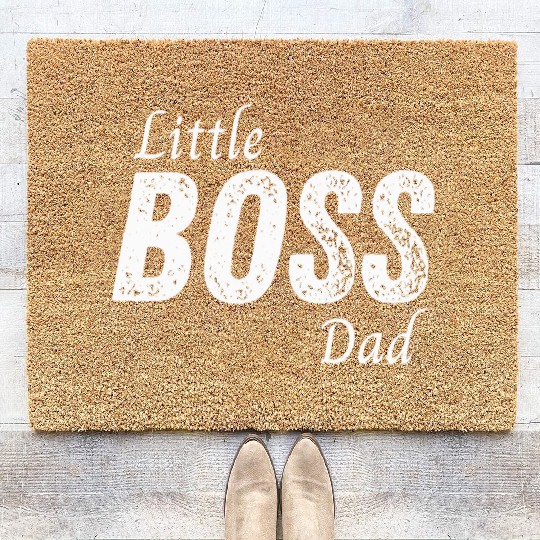Little Boss Daddy Baby Children Toddler Boy Coir Doormats