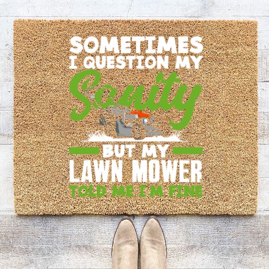 Landscaper Gardener Sanity Lawn Mower Coir Doormats
