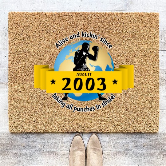 21st birthday Alive and kickin since 08/2003 Coir Doormats