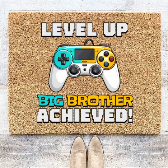 Funny Big Brother Level Up Coir Doormats