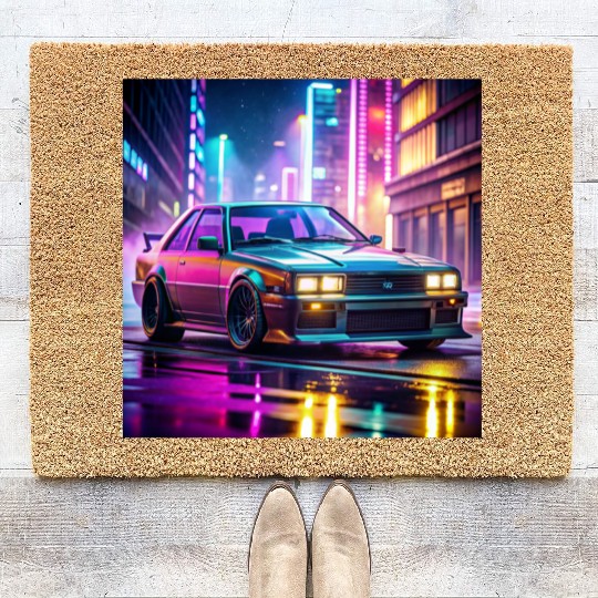 gta 5 drift car cyberpunk Coir Doormats