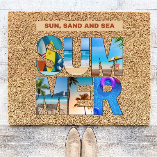 Sun, Sand and Sea Summer outfits for men Coir Doormats