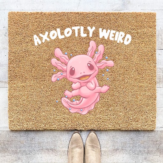 Axolotly Weird Axolotl Salamander Axolotl Pet Amph Coir Doormats