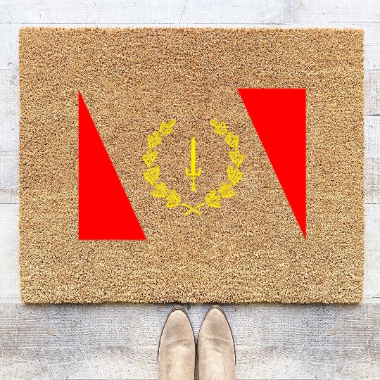 African American Heritage Flag 1967 Black History Coir Doormats