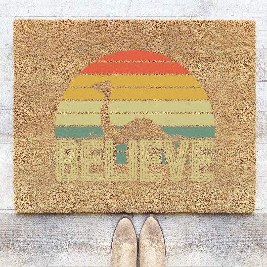 Believe Nessie Loch Ness Cryptid Retro Vintage Coir Doormats