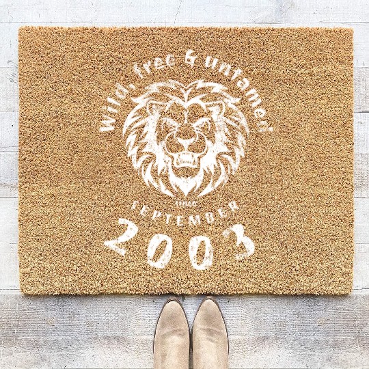 21st birthday Wild, free & untamed since 09/2003 Coir Doormats