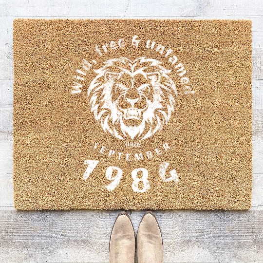 40th birthday Wild, free & untamed since 09/1984 Coir Doormats