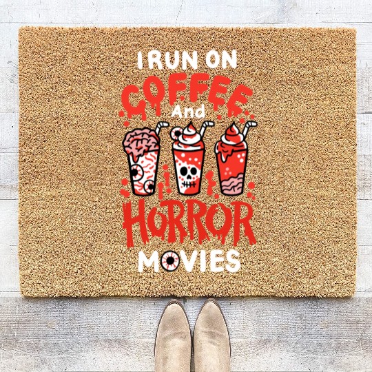 Horror Movie and Coffee Coir Doormats