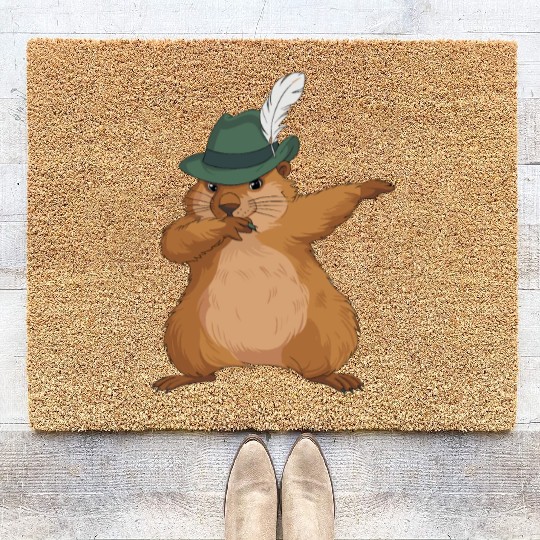 Groundhog Marmot for a Marmot lover groundhog fan Coir Doormats