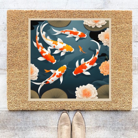 Koi Pond Coir Doormats