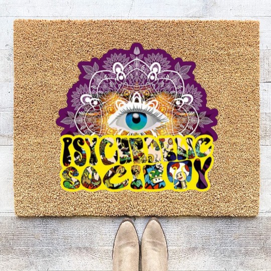 Psychedelic Society Coir Doormats