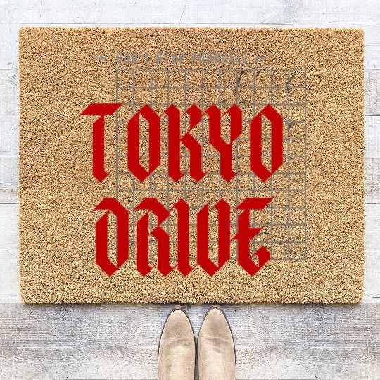 tokyo drive Coir Doormats