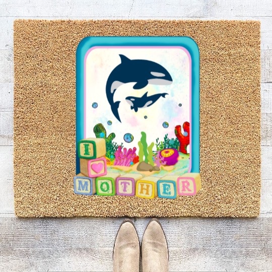 I Love My Mother , Cute Design Coir Doormats
