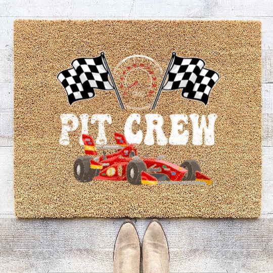Pit Crew Racing Car Lover Coir Doormats