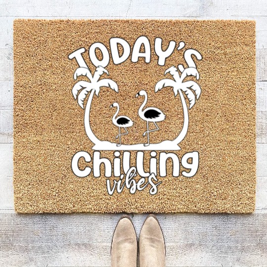 Flamingo Beach Coir Doormats | Vacation Gift for friends