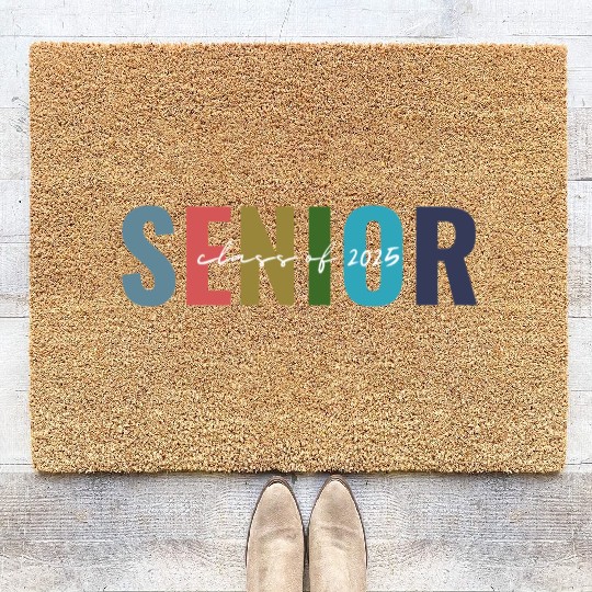 Class of 2025 senior graduation back to school Coir Doormats