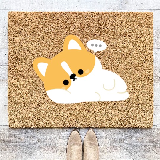 Tired Corgi Coir Doormats