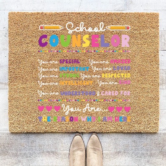 School Counselor School Counselor Coir Doormats