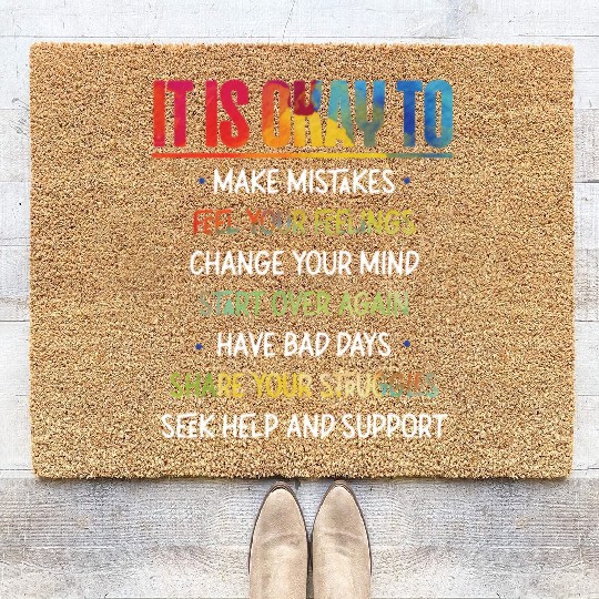 School Counselor It Is Okay To Coir Doormats