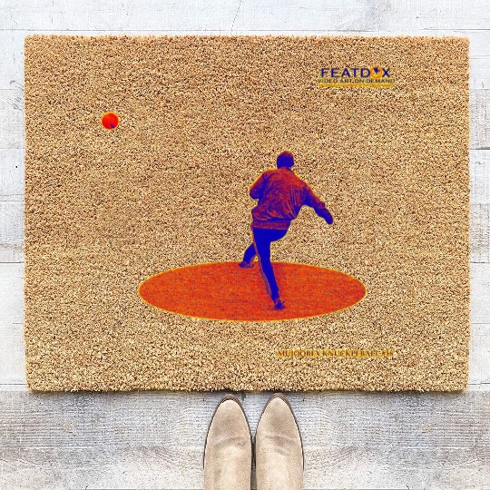 Blue Red Yellow Knuckleball 18 Coir Doormats