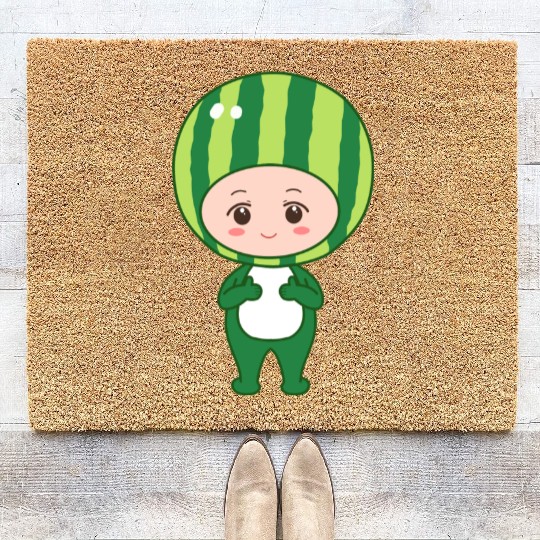 back to school watermelon Coir Doormats