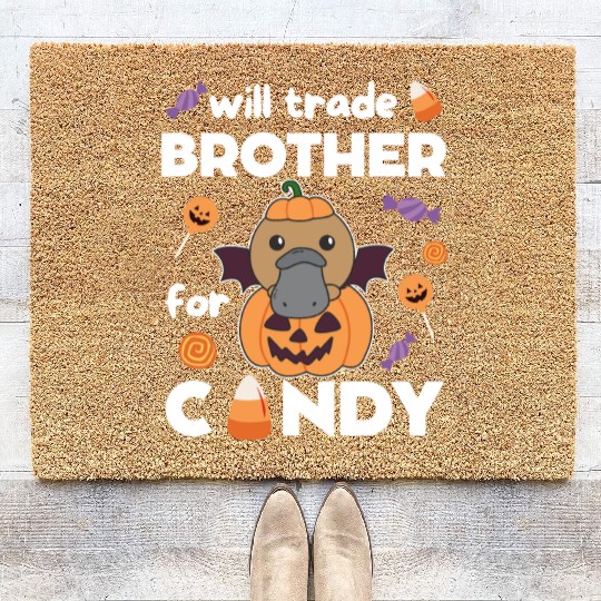 Platypus Halloween Trade Brother For Candy Coir Doormats