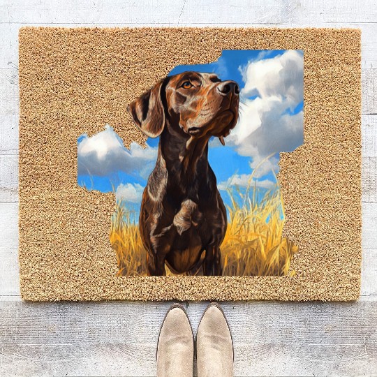 German Shorthaired Pointer Watercolor Picture Coir Doormats