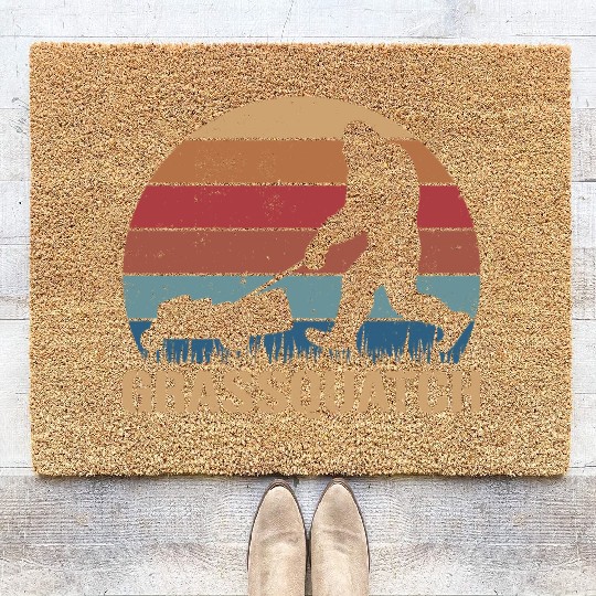 Grassquatch Funny Sasquatch Bigfoot Coir Doormats