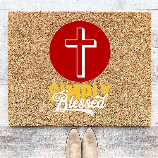 Simply Blessed Love Jesus Christian Coir Doormats