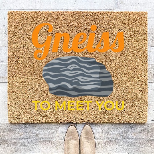 Gneiss Crystal Mineral Collecting Rock Hunting Coir Doormats