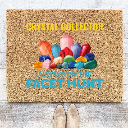 Crystal Collecting Rock Hunting Mineral Collector Coir Doormats