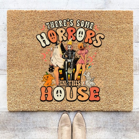Halloween There's some horrors in this house Coir Doormats