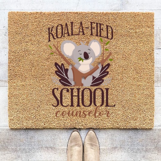 School Counselor Koala Koala-Fied Coir Doormats