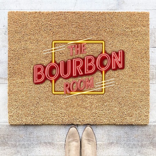 Vintage The Bourbon Room Bar and Music Venue Coir Doormats