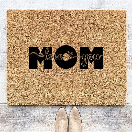 I Love Mom Coir Doormats
