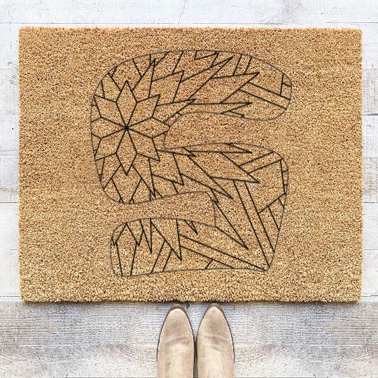 Color the mandala letter S and paint it yourself Coir Doormats