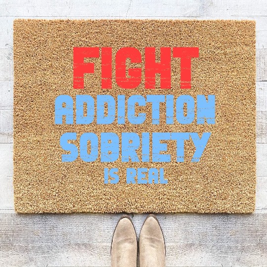 Fight Addiction Sobriety Is Real Overdose Stigma Coir Doormats