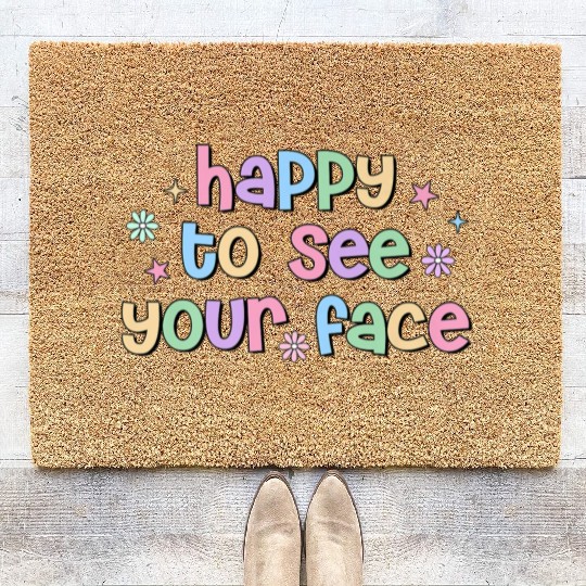 Teacher Team Happy To See Your Face Back To School Coir Doormats