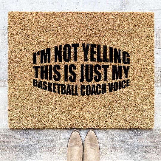 This Is Just My Basketball Coach Voice 4 Coir Doormats