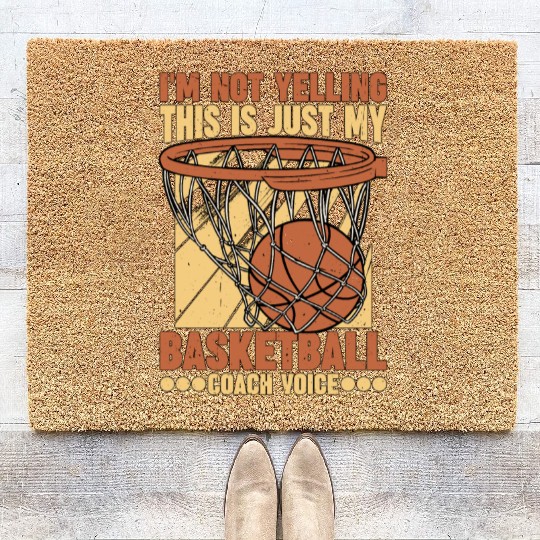 This Is Just My Basketball Coach Voice 1 Coir Doormats