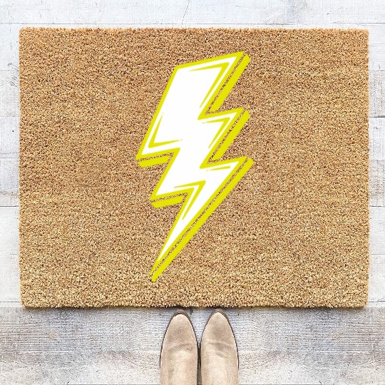 Lightning Bolt Coir Doormats