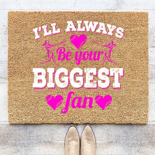 Always Be Your Fan Softball Mom Mommy Mother's Day Coir Doormats