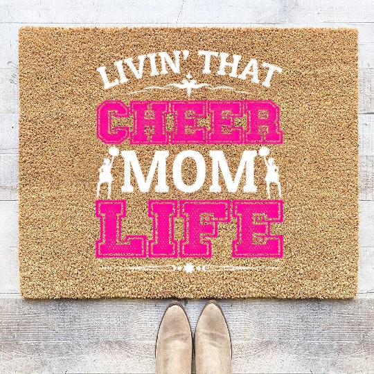 Living Cheer Mom Life Cheerleading Mother's Day Coir Doormats