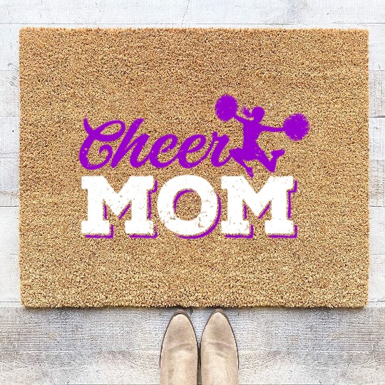 Cheer Mom Funny Cheerleading Mommy Mother's Day Coir Doormats