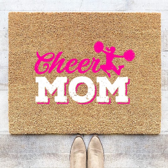 Cheer Mom Funny Cheerleading Mommy Mother's Day Coir Doormats
