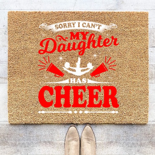 My Daughter Cheer Mom Cheerleading Mother's Day Coir Doormats