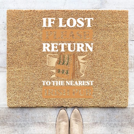 Ireland St. Patrick's Day Gold Coir Doormats