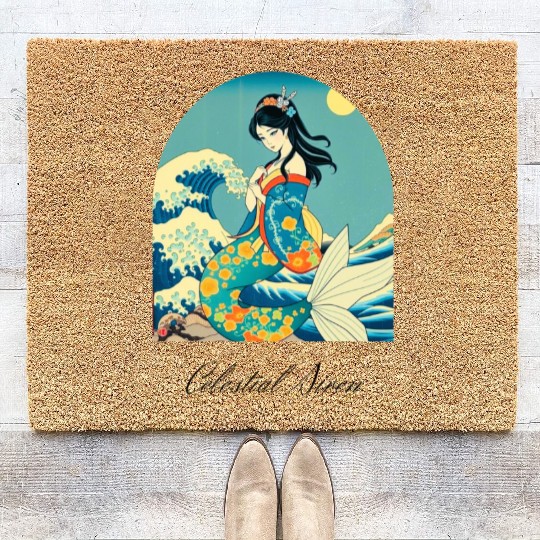 Celestial Siren ukiyo-e style Coir Doormats