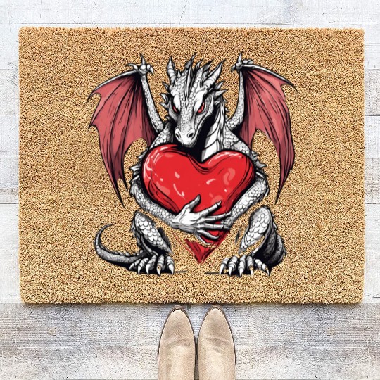 Dragon's Heart Embrace Coir Doormats